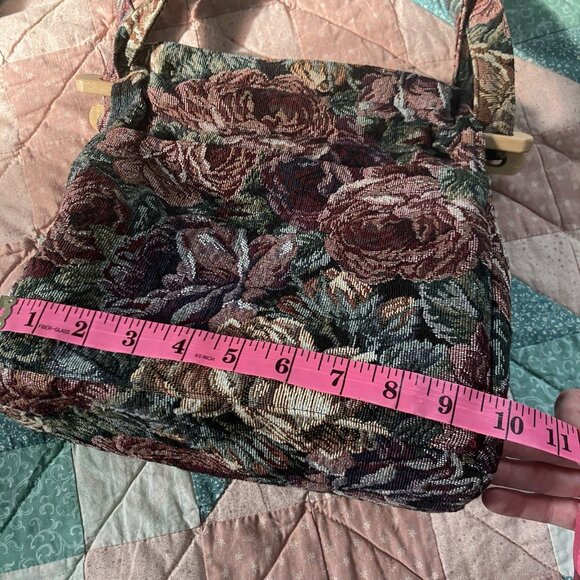 Vintage Tilley Endurables P5 Purse Womens Floral Tapestry Pick Pocket Proof Bag - Picture 11 of 13